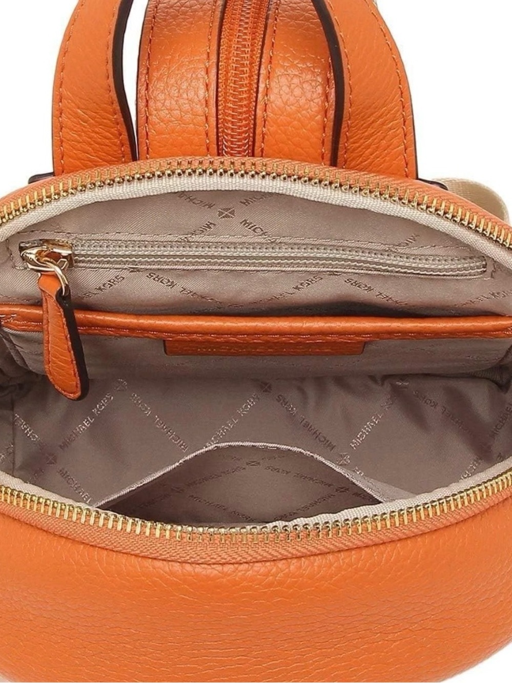 MICHAEL KORS Erin Small Convertible Backpack Bag $348 NWT Tangerine - Picture 4 of 5